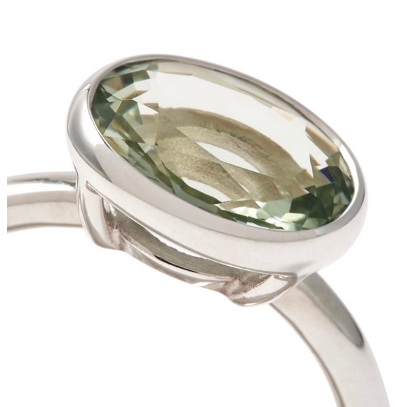 Lisa Eldridge Oval Prasiolite ring - Picture 2 of 5